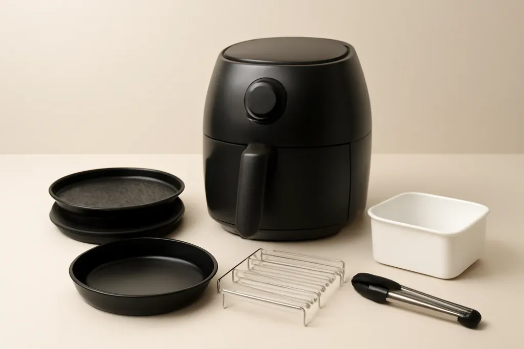 Photo illustrating air fryer accessories worth considering