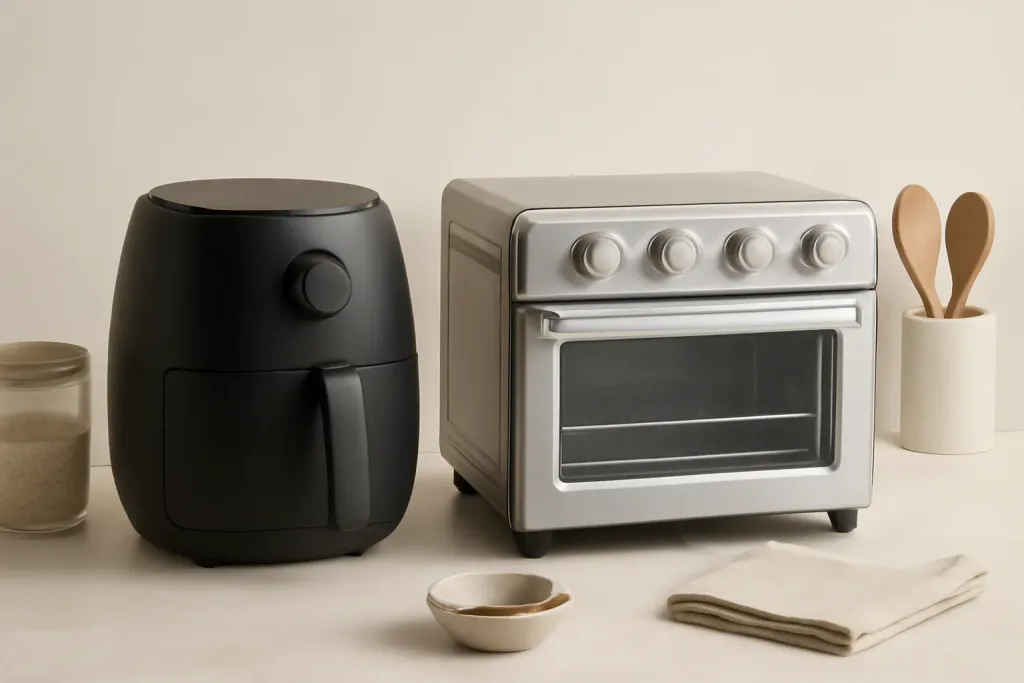 Photo illustrating air fryer vs convection oven