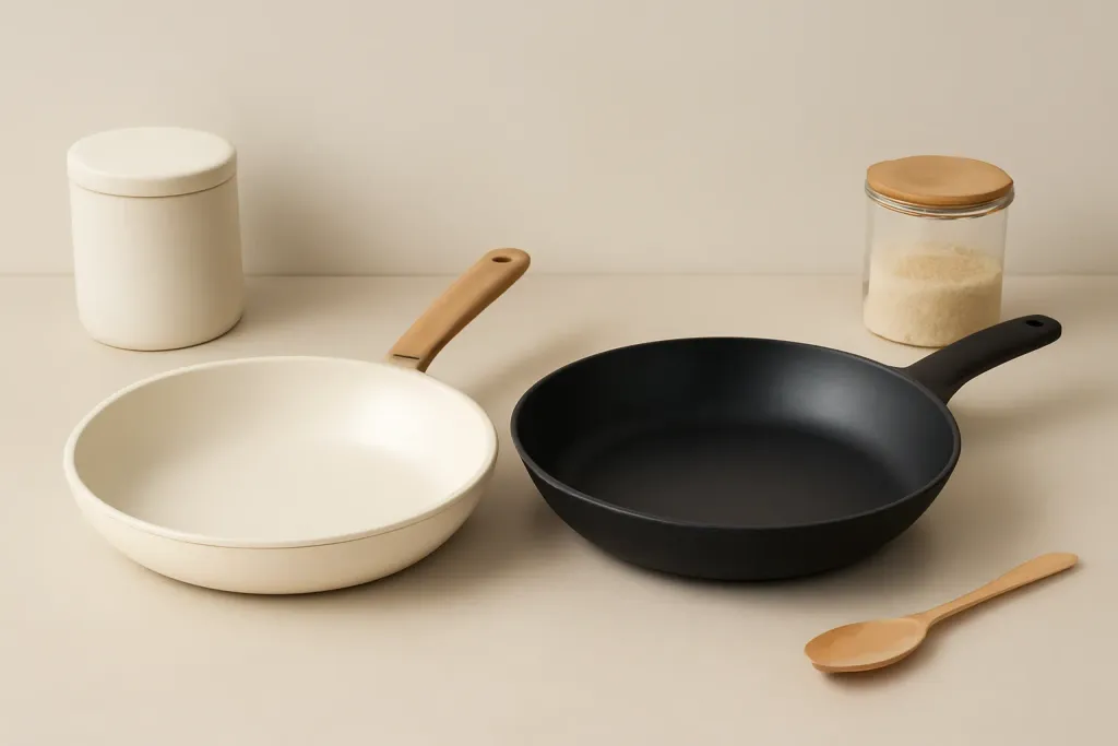 A second photo showing a related step or detail for ceramic vs ptfe nonstick cookware