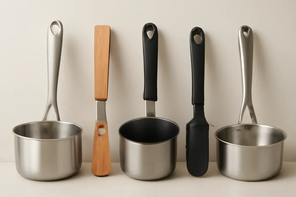 Photo illustrating cookware handle materials explained