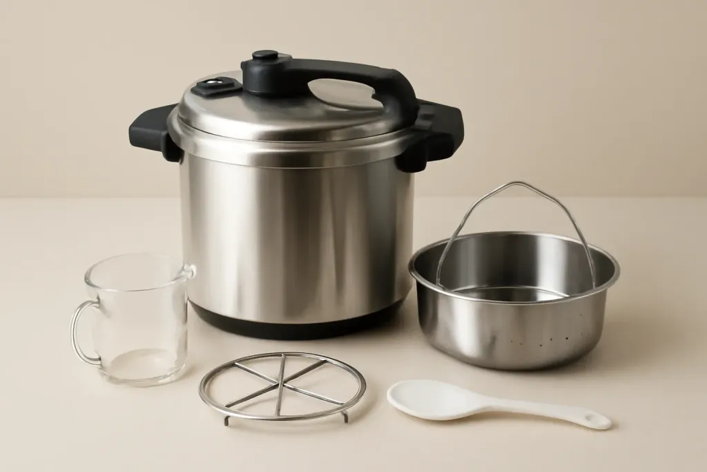 Photo illustrating pressure cooker accessories guide