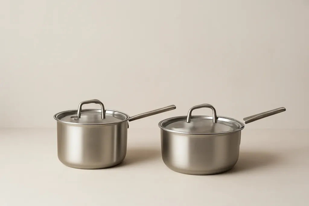 A second photo showing a related step or detail for saucepan vs saucier
