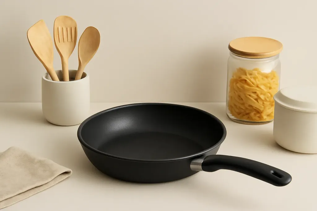 A second photo showing a related step or detail for when to replace a nonstick pan